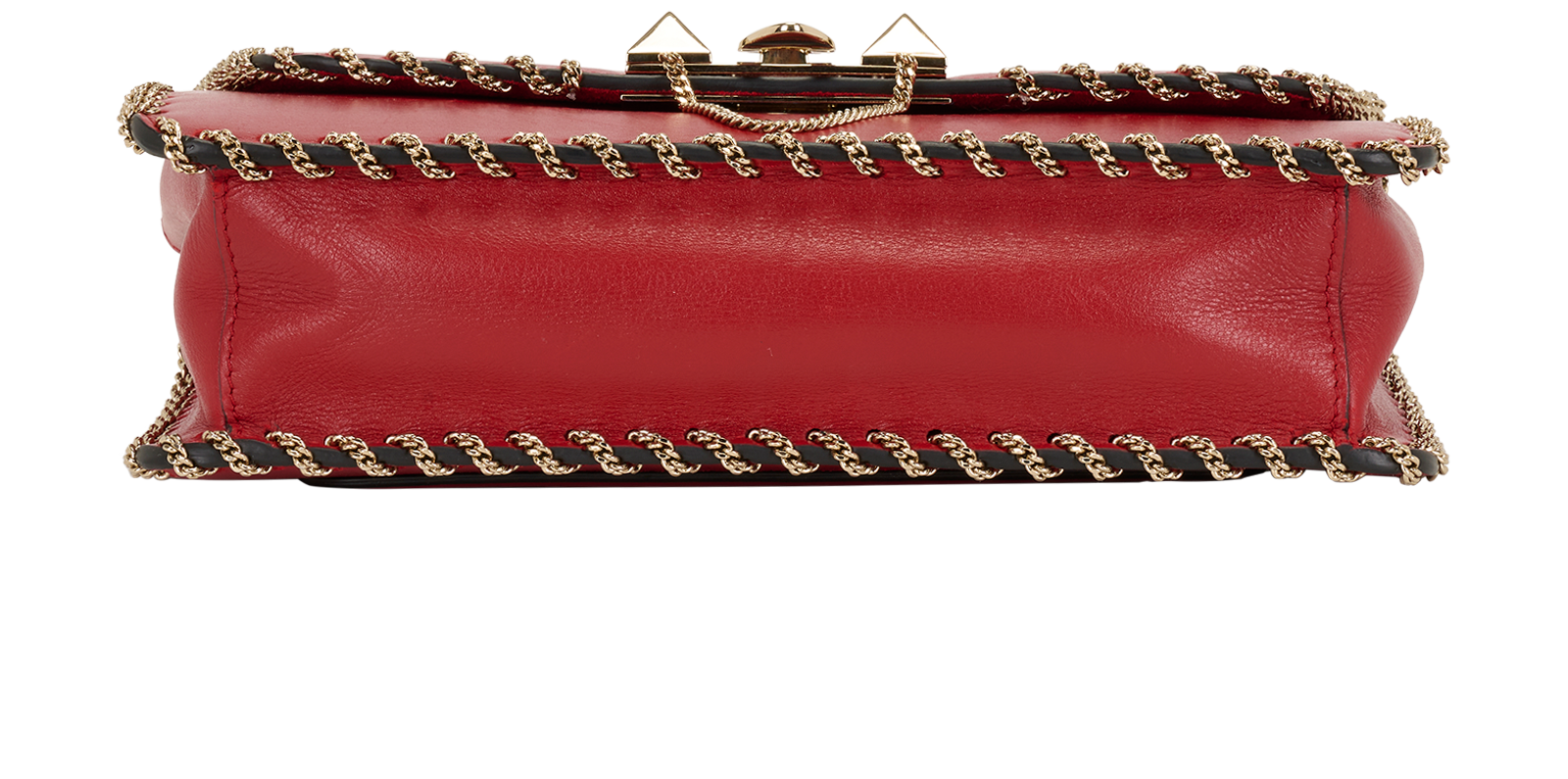Small Demilune Shoulder Bag, &pound;375, Handbags, Red, Leather, Top view